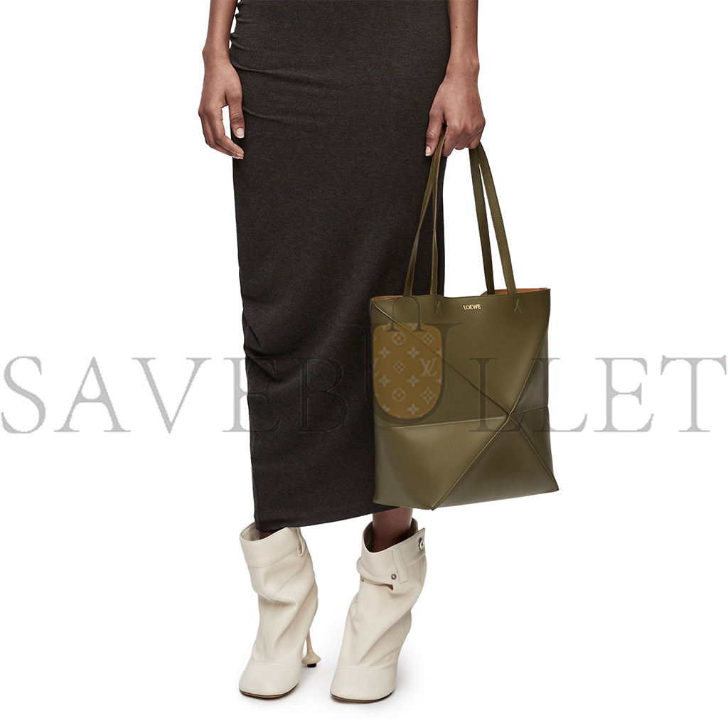 LOEWE MEDIUM PUZZLE FOLD TOTE IN SHINY CALFSKIN A657G50X01 (31.5*25.5*14.5cm)